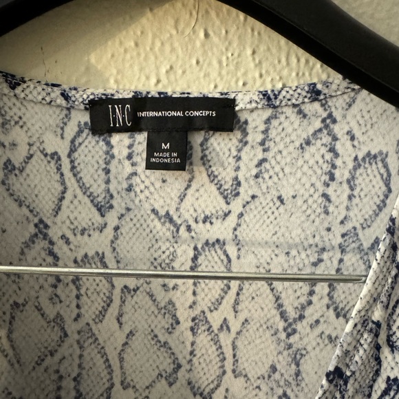 INC Cold Shoulder V-Neck Blouse – Women's Size M – Chic & Elegant - Picture 2 of 4